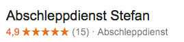 Abschleppdienst Stefan Bewertung Google